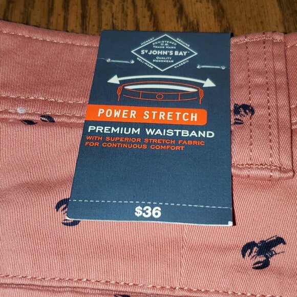 BNWT St. John's Bay Men's Washed Lobster Power Stretch Waistband Size 40 - Picture 2 of 10